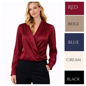 Silky Soft Draping Blouse Top